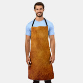 Tablier texture en cuir Brown (Porté)
