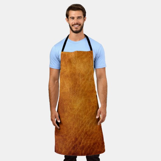 Tablier texture en cuir Brown (Porté)