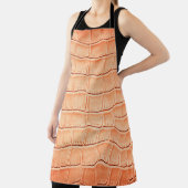 Tablier Texture en cuir de crocodile brun clair (Insitu)