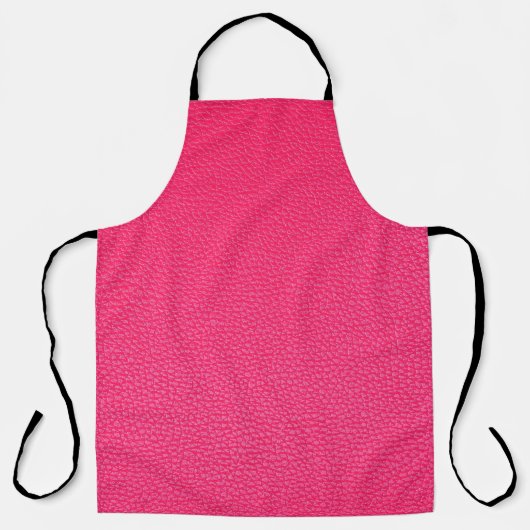 Tablier Texture en cuir rose (Recto)