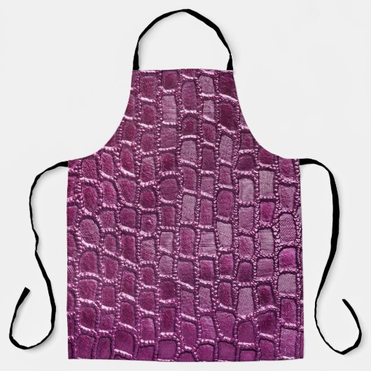 Tablier Texture en cuir violet (Recto)