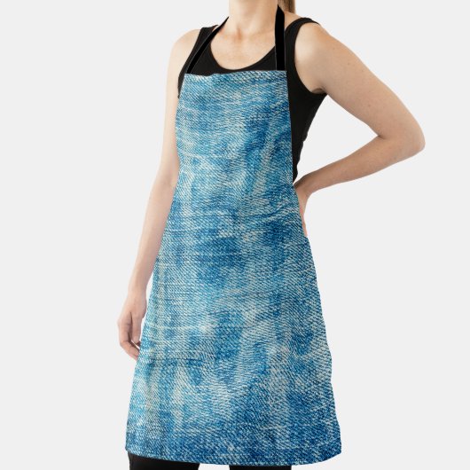 Tablier Texture en jean bleu (Insitu)