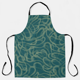 Tablier Texture étouffée complexe, abstraite turquoise