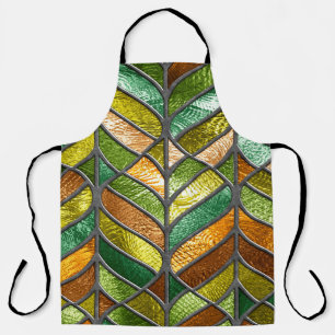 Tablier texture transparente en verre tendu avec motif feu