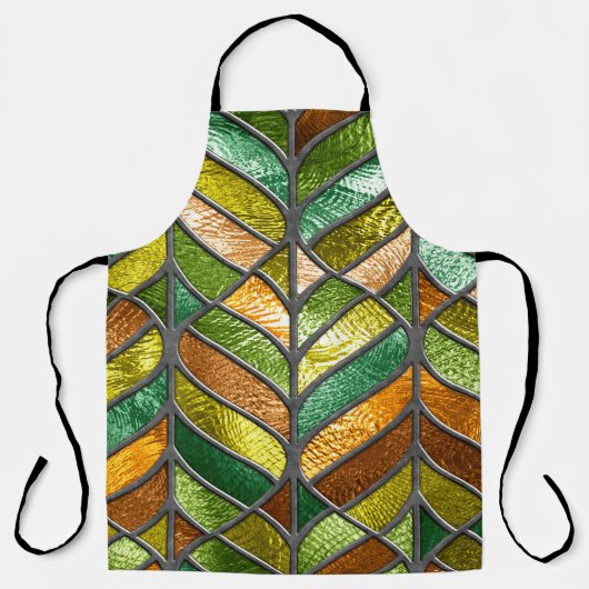 Tablier texture transparente en verre tendu avec motif feu (Recto)