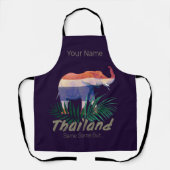 Tablier Thaïlande Elephant Drapeau Jungle Feuille Souvenir (Recto)