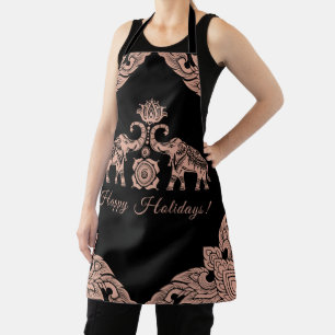 Tablier Thaïlande Elephant Joyeux Vacances Cadeau rose et 