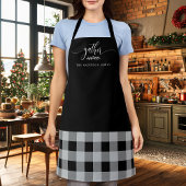 Tablier Thankgiving Gather Fall Black & White Plaid