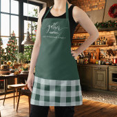 Tablier Thankgiving Gather Fall Green & White Plaid