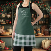 Tablier Thankgiving Gather Fall Green & White Plaid