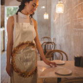 Tablier Thanksgiving Automne Automne Wreath Feuille Monogr