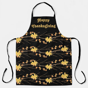 Tablier Thanksgiving Berry Feuilles & Branches Texte modif