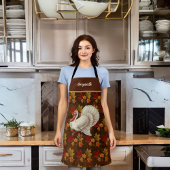 Tablier Thanksgiving Blanc Turquie automne quitte Monogram