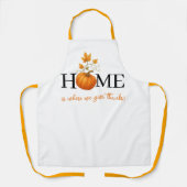 Tablier Thanksgiving Citrouille Home Où nous donnons des r (Recto)