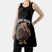 Tablier Thanksgiving Drôle Turquie Chat Meow Fall (Insitu)