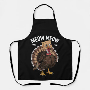 Tablier Thanksgiving Drôle Turquie Chat Meow Fall