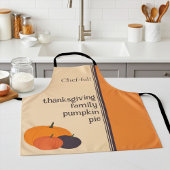 Tablier Thanksgiving Family Citrouille Pie, Chef