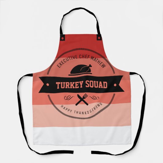 Tablier Thanksgiving Funky Turkey Squad Hipster (Recto)
