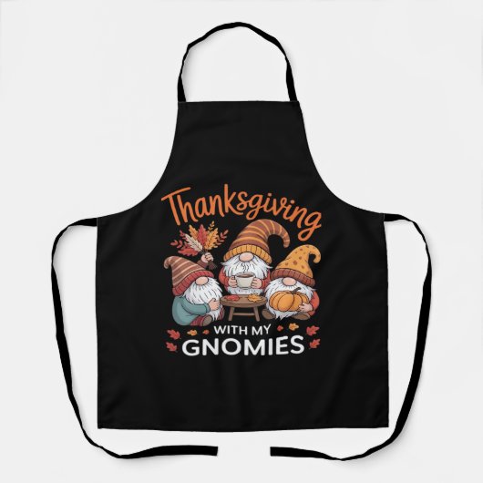 Tablier Thanksgiving Gnome Fall Leopard Turkey Essentiel T (Recto)