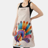 Tablier Thanksgiving Lumineuses Plumes Turquie Apron (Insitu)