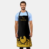 Tablier Thanksgiving or Turquie Floral Apron (Porté)