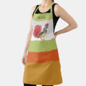 Tablier Thanksgiving Watercolor Rooster Personnalisé (Insitu)