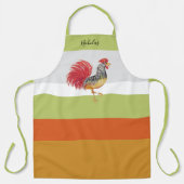 Tablier Thanksgiving Watercolor Rooster Personnalisé (Recto)