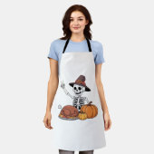 Tablier Thanksgiving X-ray Skeleton Funny Rock Hand Fall L (Porté)