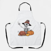Tablier Thanksgiving X-ray Skeleton Funny Rock Hand Fall L (Recto)