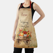 Tablier Thanksgiving's Custom culinary Queen Rustic Apron (Insitu)