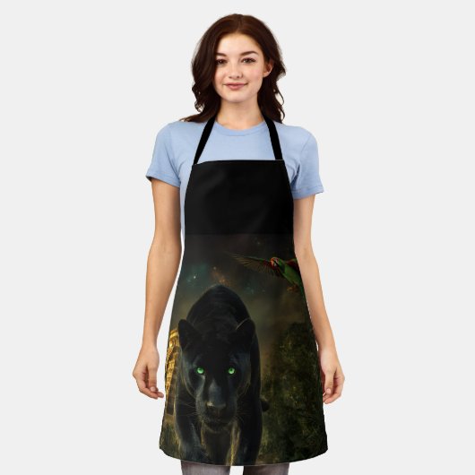 Tablier The Black Puma and the Green Macaw (Porté)