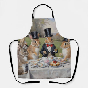 Tablier Thé de Pâques avec le Lapin