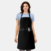 Tablier Thé Embroidery Heartbeat (Porté)