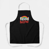 Tablier The Feed Now" Apron - Drôle Cuisine et cadeau BBQ (Recto)