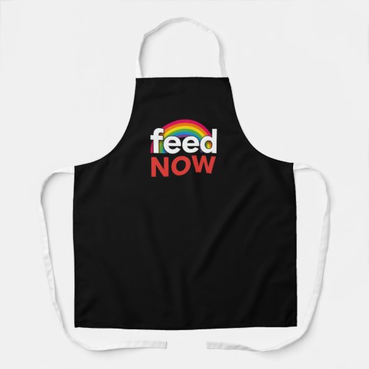 Tablier The Feed Now" Apron - Drôle Cuisine et cadeau BBQ (Recto)