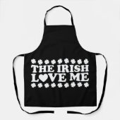 Tablier The Irish Love Me Shamrock St Patrick's Day Retro (Recto)