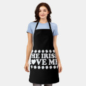 Tablier The Irish Love Me Shamrock St Patrick's Day Retro (Porté)