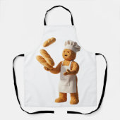 Tablier The Juggling Baker Mascot with Baguettes (Recto)