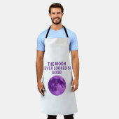 Tablier The Moon Never Looked So Good Black Text Apron (Porté)