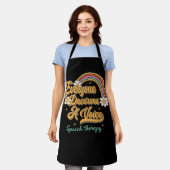 Tablier Thé SLP Thé orthophonique Pathologiste du langage (Porté)