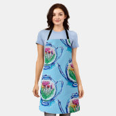 Tablier Théière à fleurs (Porté)