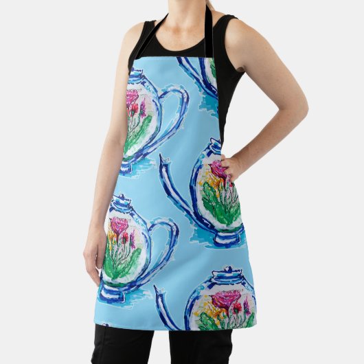 Tablier Théière à fleurs (Insitu)