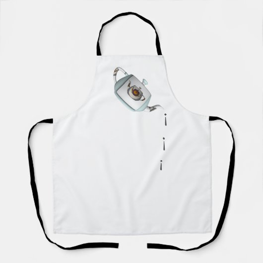 Tablier Théière Drip Drip Blanche (Recto)