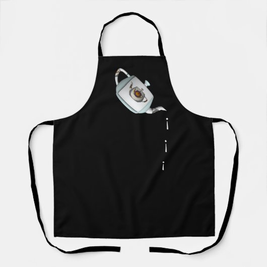 Tablier Théière Noir Drip Drip (Recto)