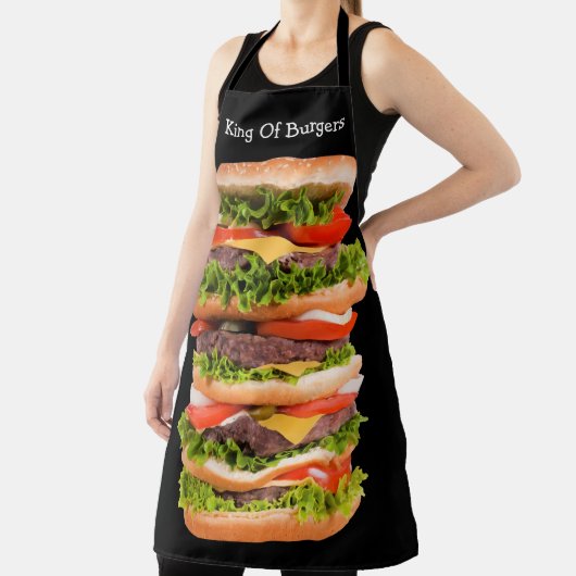 Tablier Thème Barbecue Géant Hamburger Drôle (Insitu)