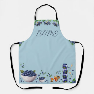 Tablier Thème Blueberry sur toute la surface d'impression