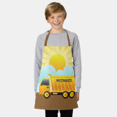 Tablier Thème de construction de camions de pompage Enfant (Porté)