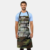 Tablier Thème de golf personnalisé Apron, Chasse amusante  (Porté)