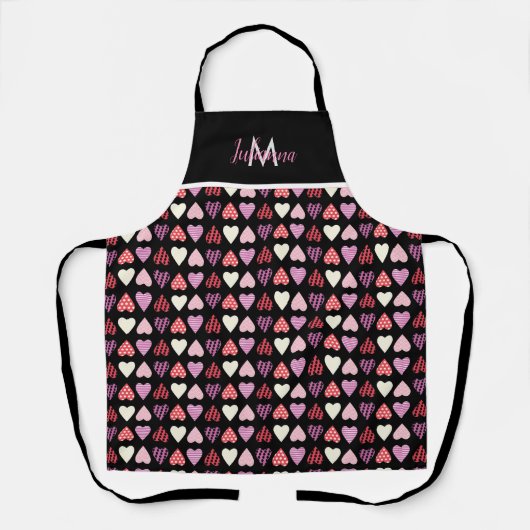 Tablier Thème de la Saint Valentin Coeur Motif Apron (Recto)