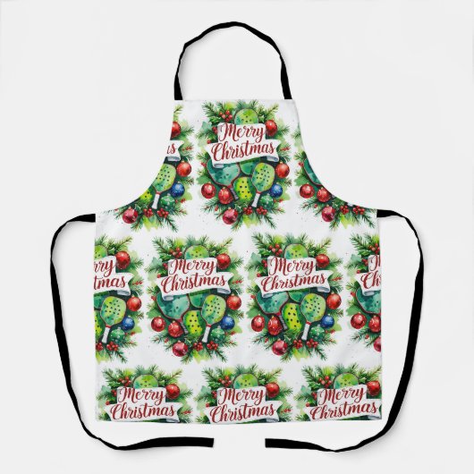 Tablier Thème de Noël de Pickleball (Recto)